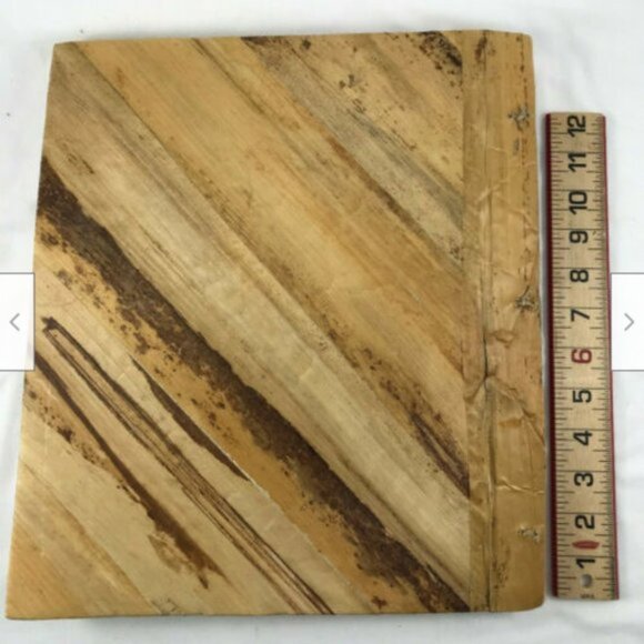 Hand Made Hawaii Palm Tree Photo Album Natural Leaf Materials AS IS - Picture 5 of 7